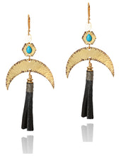 Jacy Turquoise and leather earring