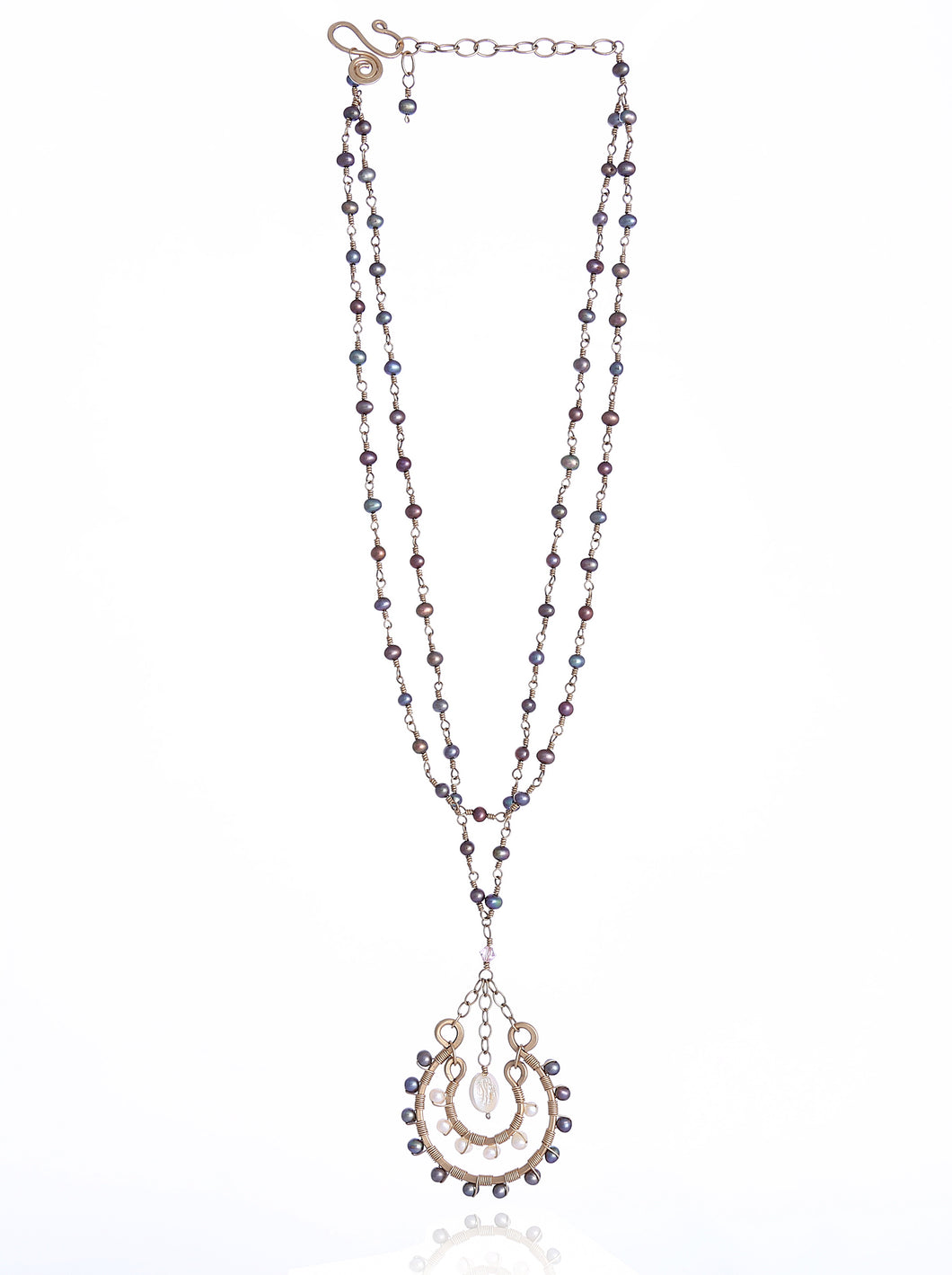 Lourdes 2 Champagne and White Pearl