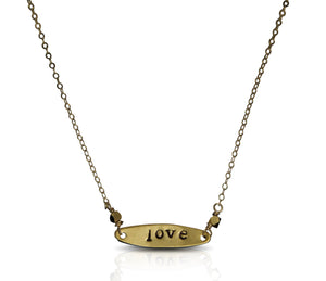Love stamped neck