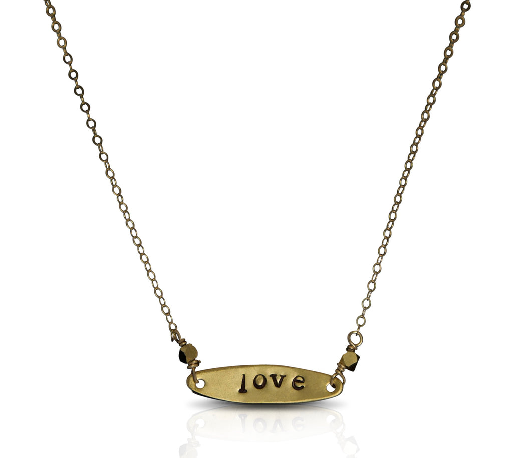 Love stamped neck