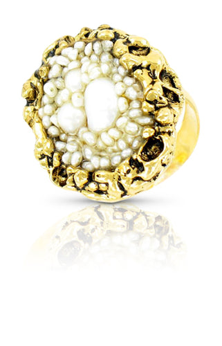 Zahav White Pearl Ring