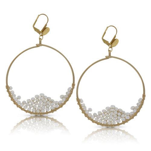 Rio ex lg white pearl earring