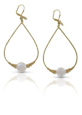 Talitha white pearl earrings SM
