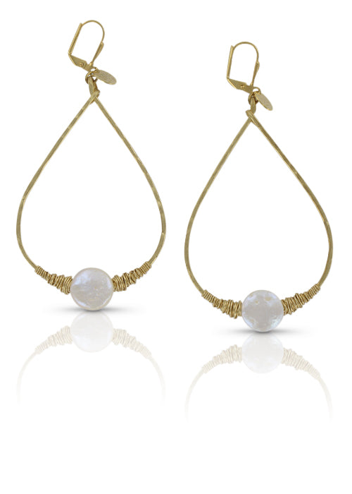 Talitha white pearl earrings SM